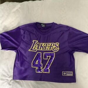 NBA Purple Lakers Short Sleeve Tee